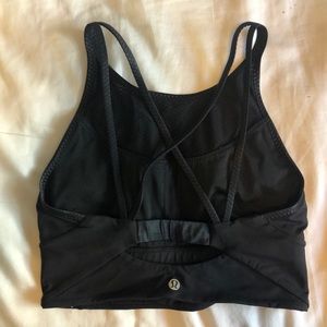 Lululemon crop top tank black size 6